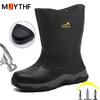 Водонепроницаемые мужские ботинки Рабочие защитные ботинки Защитные ботинки с защитой от проколов Сварочные ботинки с защитой от ожогов Ботинки со стальным носком кожаные ботинки