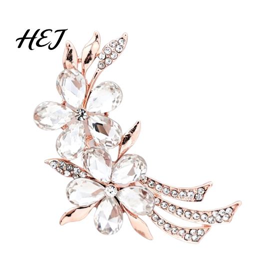 Exquisite Clothing Jewelry Rhinestone Flower Branch Brooch for Women, Elegant Floral Lapel Pin, Vintage Style Pins Costume Pin Coat Shirt Bag Banquet
