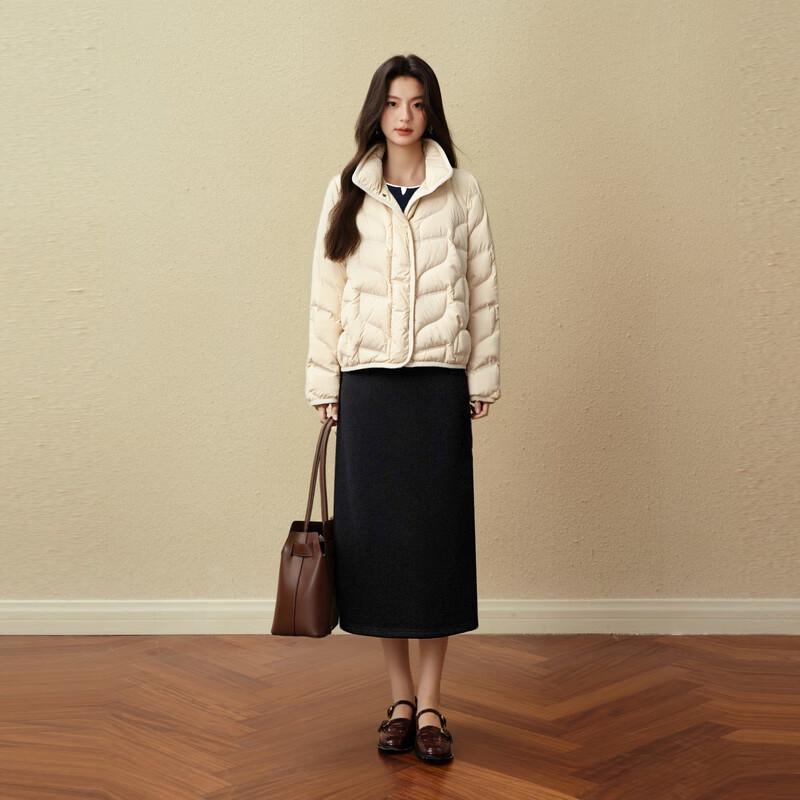 SEIFINI Женский мягкий пуховик со стойкой воротником