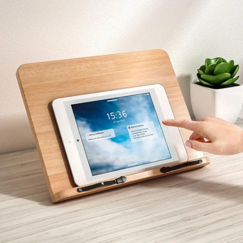 Складная подставка для книг, регулируемый угол, подставка для кулинарной книги, портативная деревянная подставка для чтения, чтение