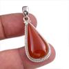 Натуральный Красный Оникс Драгоценный камень Ручной работы 925 Проба Серебро Ювелирная Подвеска 1.50'' B9a84