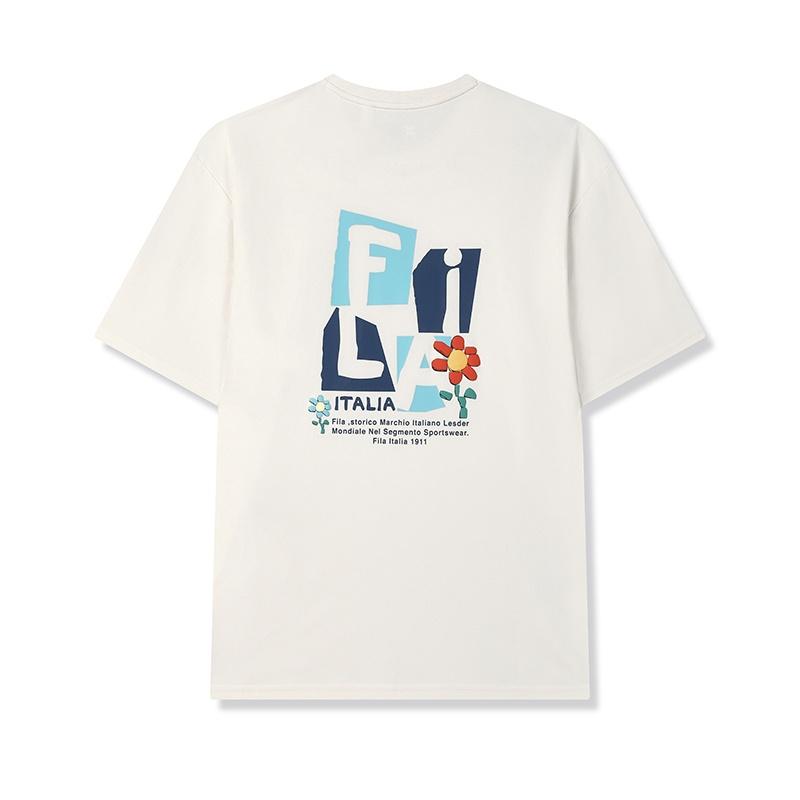 FILA T Shirt Unisex Steam White F51M529115F-IV