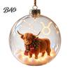 Acrylic Xmas Balls for Party Lighted Zodiac Christmas Ornament, Glowing Sign Ball with Warm LED, Durable Garden 3D Clear Hanging Pendant Tree Mantel,