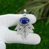 Natural Lapis Lazuli Gemstone Pendant 925 Sterling Silver Jewelry For Girls