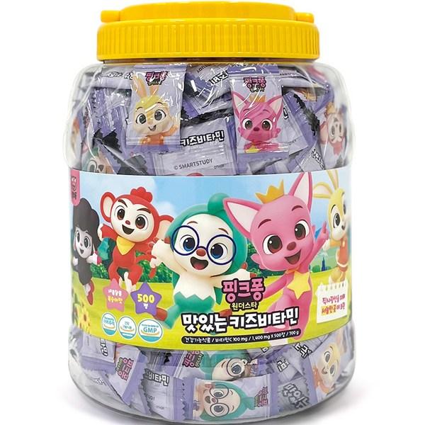 Pinkfong Delicious Kids Витамин со вкусом персика, 500 таблеток, 1 шт., корейский незаменимый продукт здорового питания