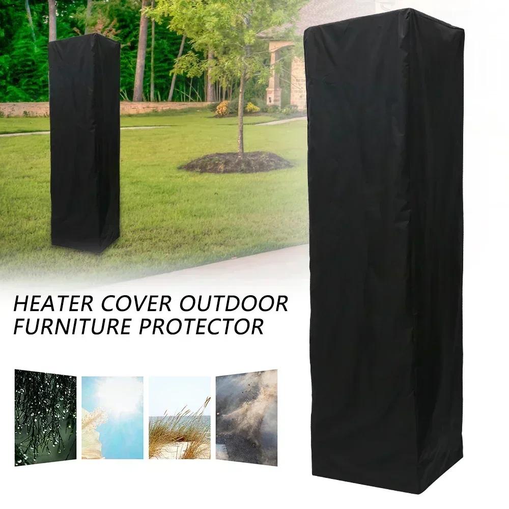 Patio Heater Cover Heavy Duty Waterproof Square Glass Tube Heater Cover Outdoor Dustproof Heater Cover with Zipper for Garden