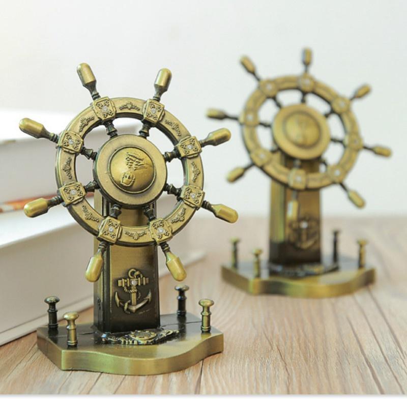 Европейские Креативные Металлические Поделки Штурвал Корабля Кормовой Руль Гостиная Столешница Стол Украшение Дома