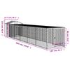 Chicken Coop with Run Light Grey 117 x 609 x 123 cm Galvanized Steel