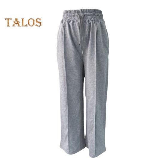 Женские спортивные брюки с эластичной высокой талией, регулируемые на шнурке, однотонные, свободного кроя, длинные брюки для отдыха на открытом воздухе