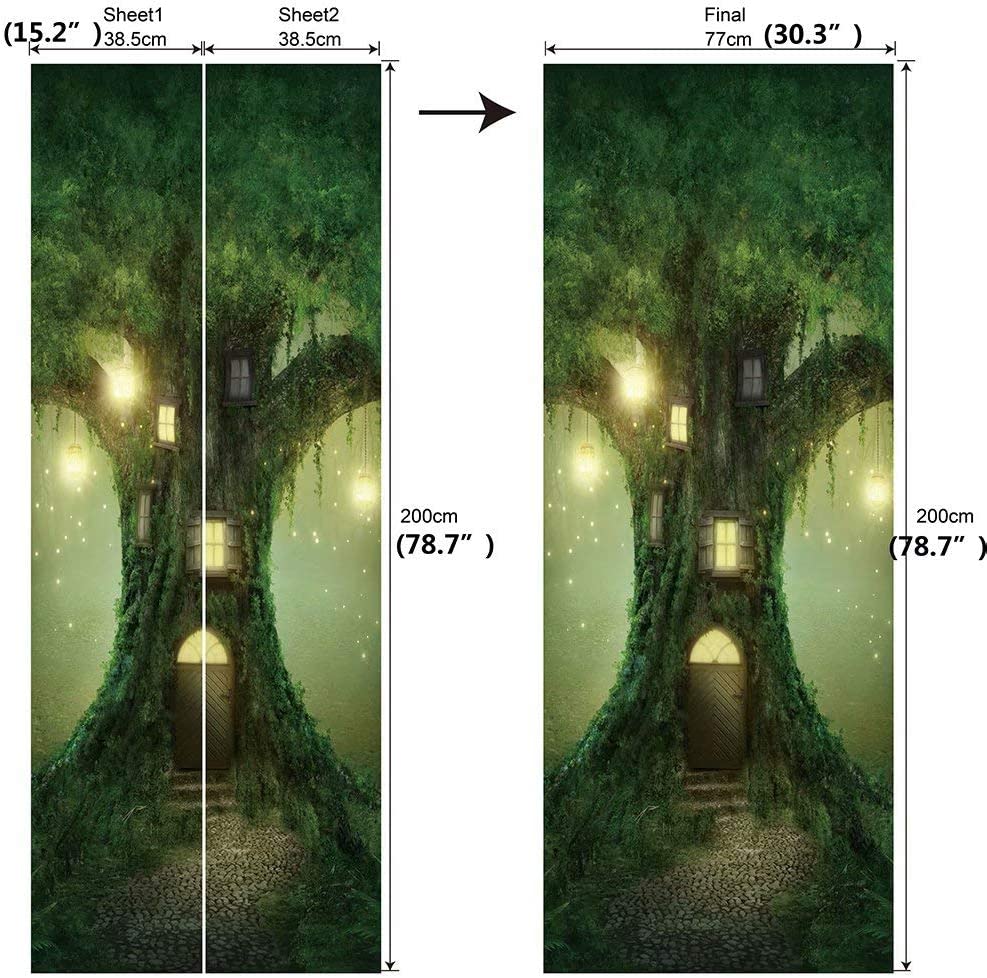 Наклейка на дверь, настенная бумага, 3D обои, сделай сам, постер, художественные фрески, домашний декор, наклейки с цитатой, украшение, самоклеящиеся съемные садовые