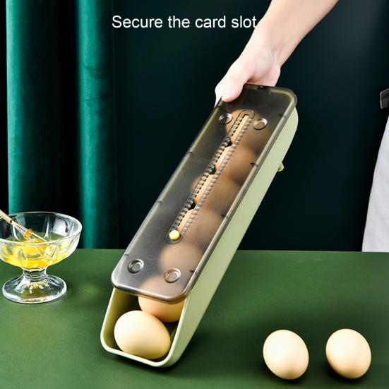 Автоматическая коробка для хранения яиц с наклонной конструкцией, пластиковые кухонные контейнеры, лоток для яиц для дома