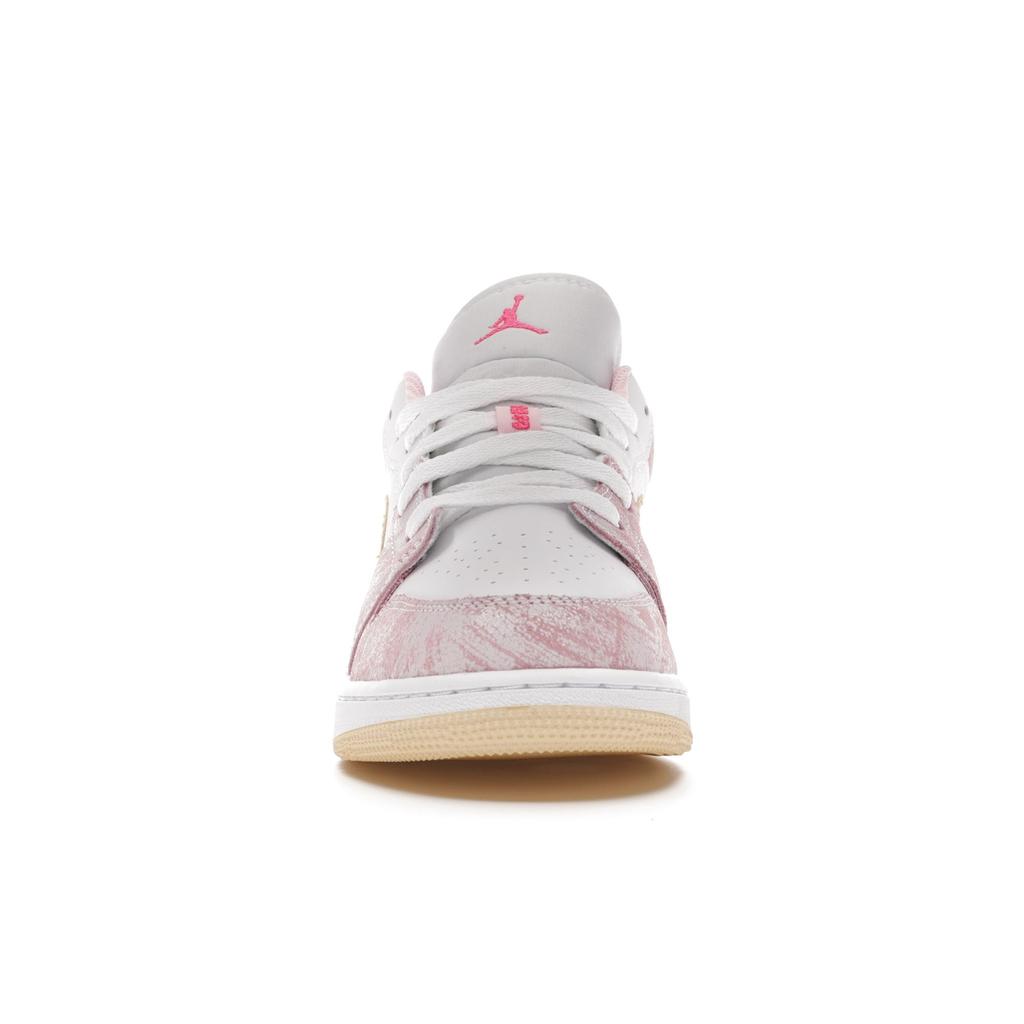 Детские кроссовки Air Jordan 1 Low GS Strawberry Ice Cream Розовый Arctic-Punch Pale-Vanilla CW7104-601