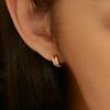 Lunne 14K Double Line Curve Stud Earrings (14K Gold) #Lfe13