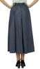 Bimba Skirt With Front Buttons and Pockets Smocked Elastic Waist Skirts