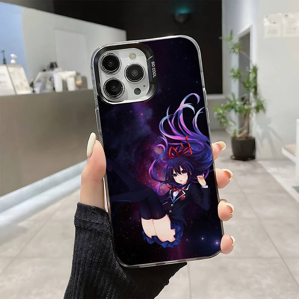 Милый Мультяшный Y-Yatogami T-Tohka Чехол для Телефона Для IPhone 17 16 15 14 13 12 11 Pro Max Plus Цветной Ударопрочный Задний Серебристый Чехол