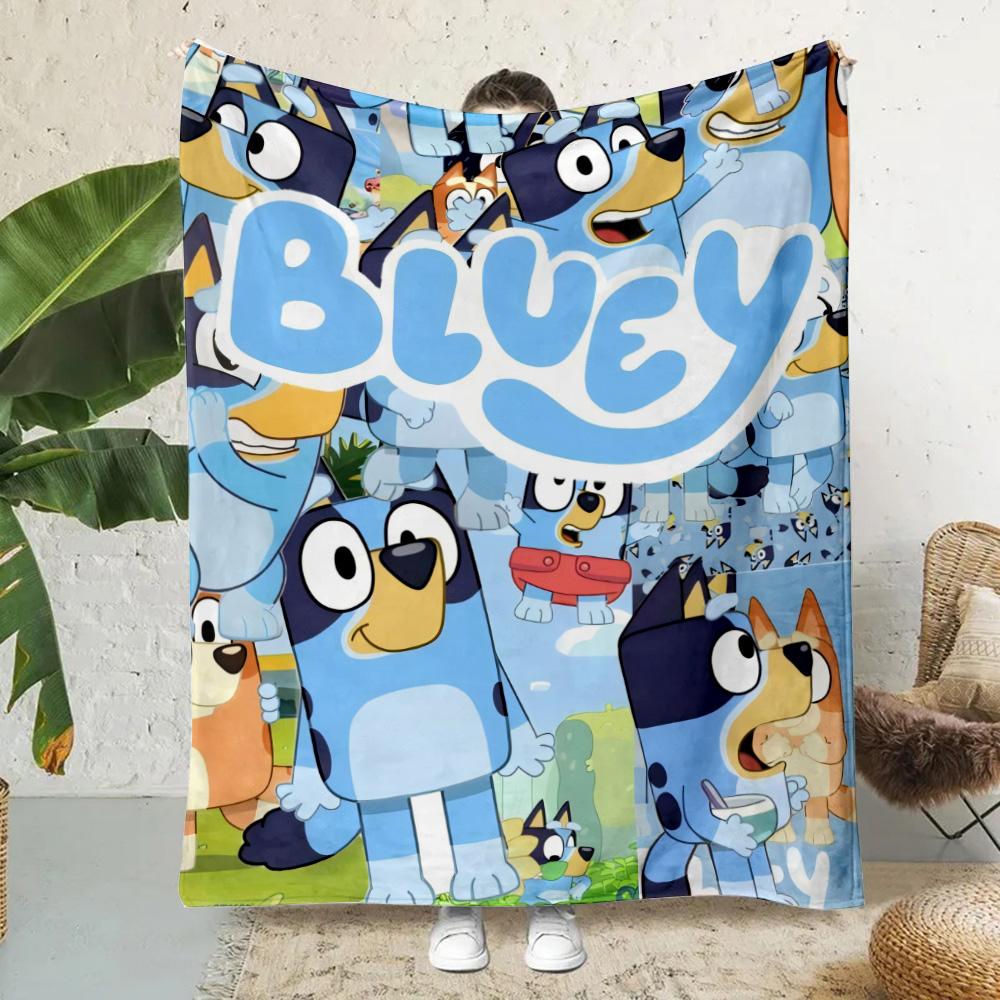 Одеяло с принтом Cartoon B-Blueys Bandit-Chillis, одеяла для пикника, теплое одеяло, мягкое и удобное одеяло для дома, путешествий, дня рождения
