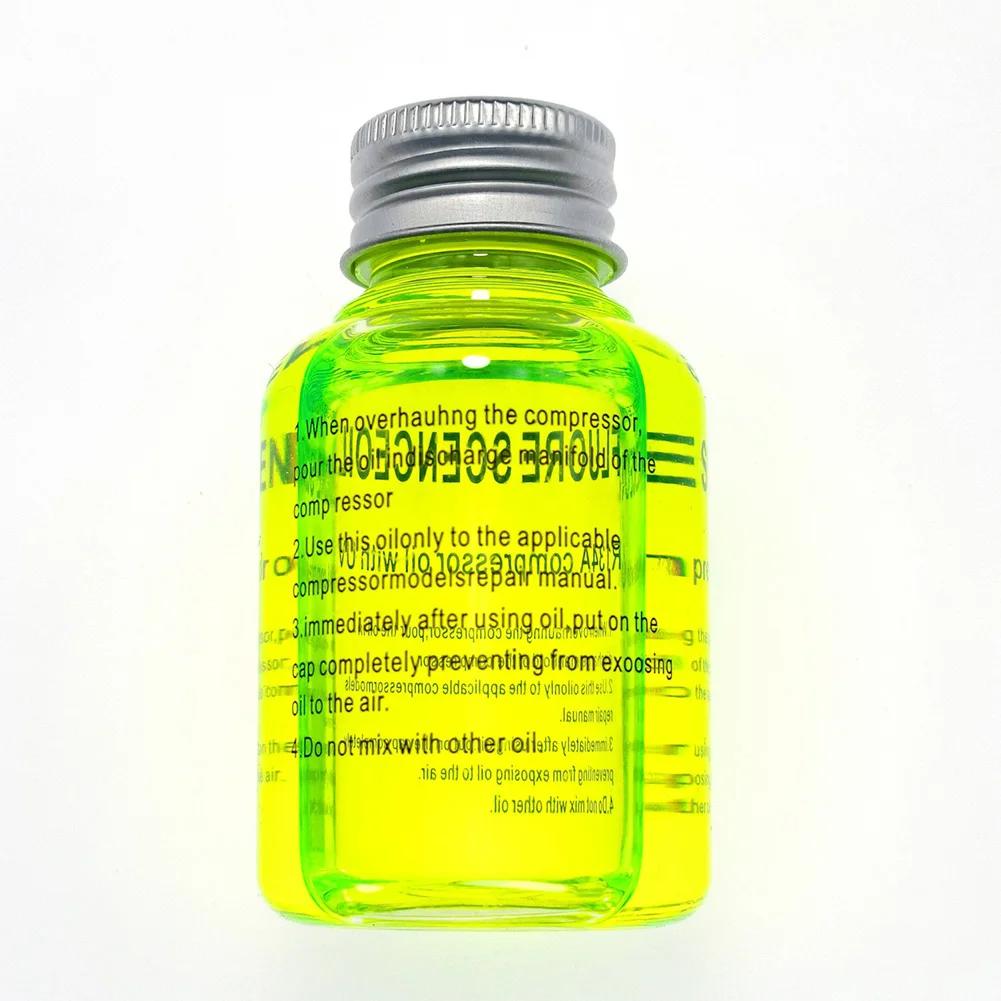 Автомобильный кондиционер флуоресцентный масляный краситель 60 мл УФ-свет обнаружение утечек ремонтный инструмент для кондиционеров для хладагентов R134A R404A