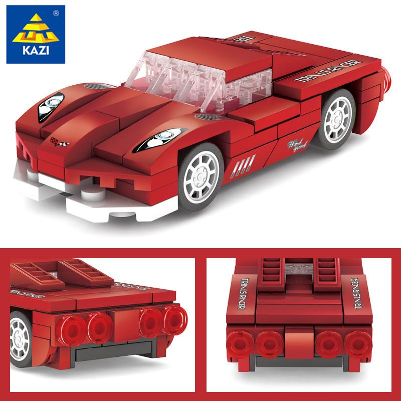 KAZI Multiple Racing Cars, Cars, Sports Car Models, Building Blocks, Children's Puzzle, Particle Toys, Assembled Gifts for Boys