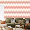 Coral and White Striped Wallpaper, Fine Detail for Living Room and Bedroom 50x1000