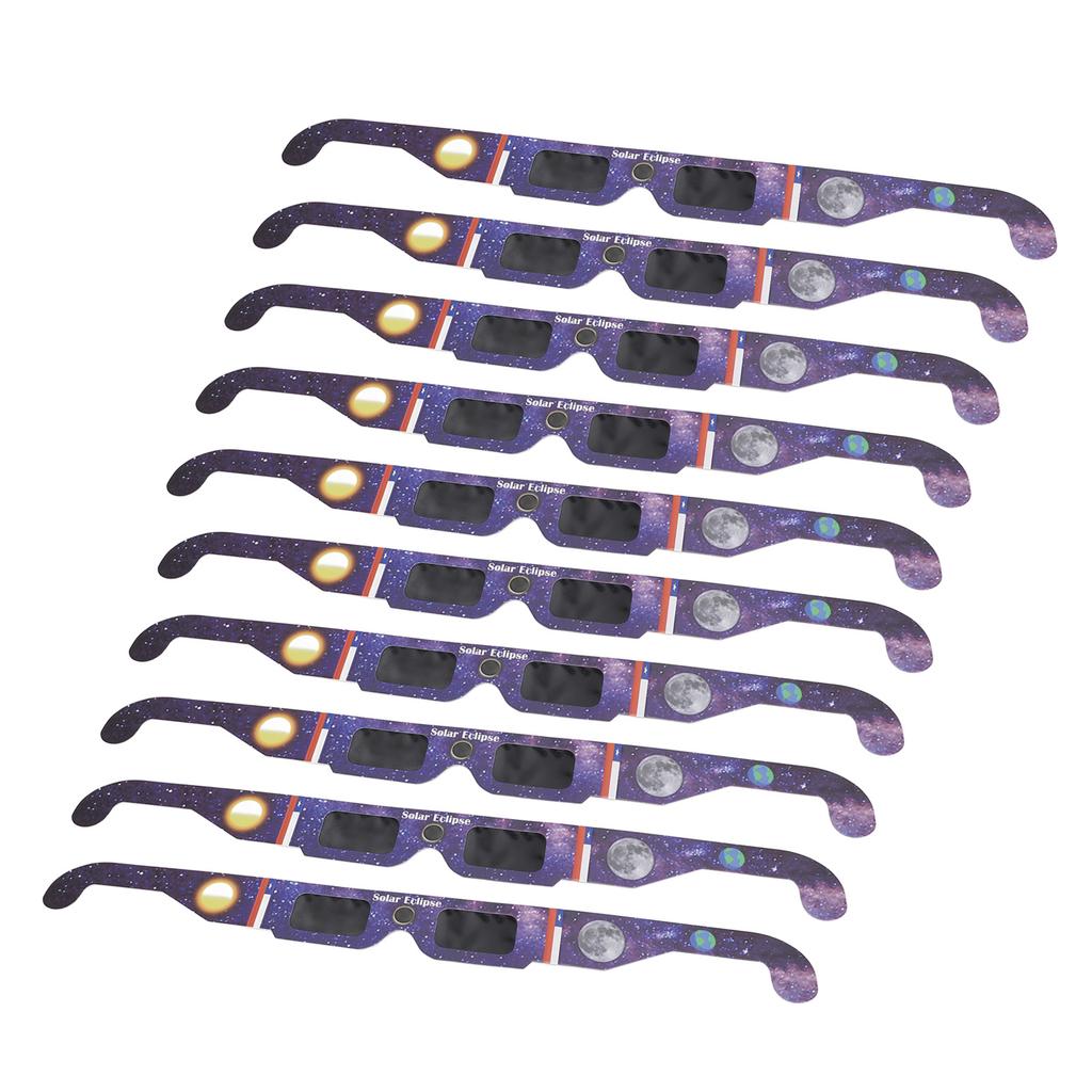 10 шт. очки для наблюдения за солнечным затмением бумажные очки для наблюдения за солнечным затмением безопасные оттенки для прямого солнца