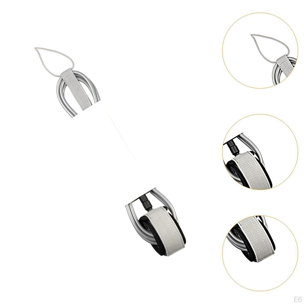 Surfboard Ankle Leash Leg Foot Rope Strap 244cm Length Cuff Surf Board for Kayaking Water