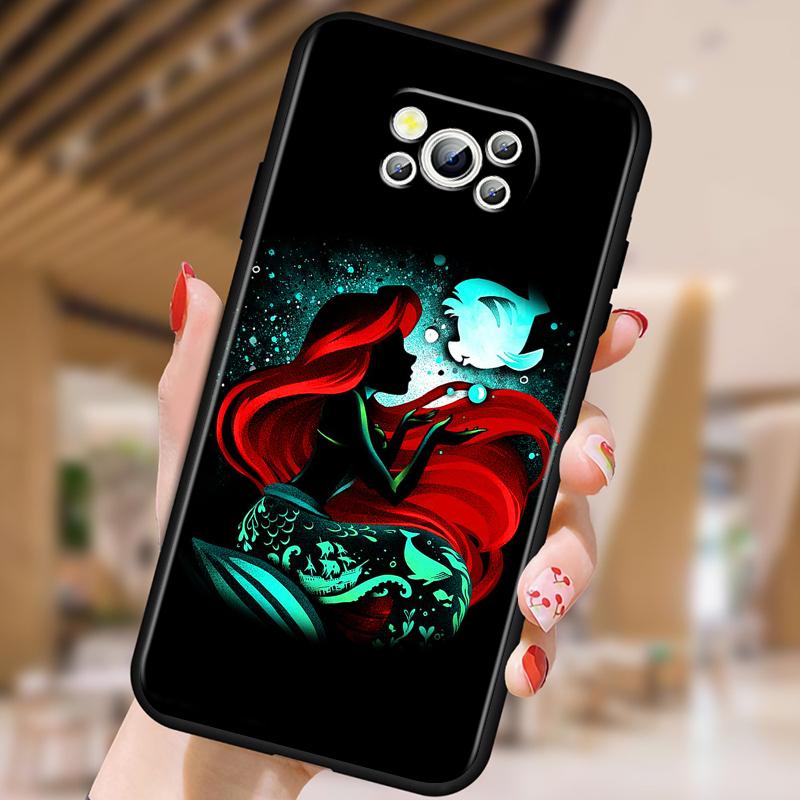 Принцесса аниме Белоснежка для Xiaomi Mi Poco F5 F4 F3 F2 X5 X4 X3 M6 M5 M5S M4 M3 C40 Pro GT NFC 5G черный чехол для телефона