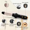 Cordless Hair Curling Iron 3 Temperature Adjustable Rechargeable Fast Heating Hair Curler Straightener Portable Electric Curling Wand Women
