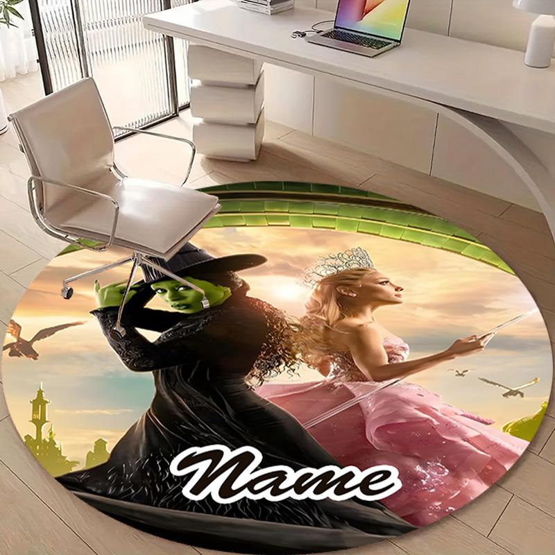 Personalized W-Wizard Round Chair Office Rug - Perfect for Mat, Office Chair & More - Ideal Gift for Birthdays and Holidays