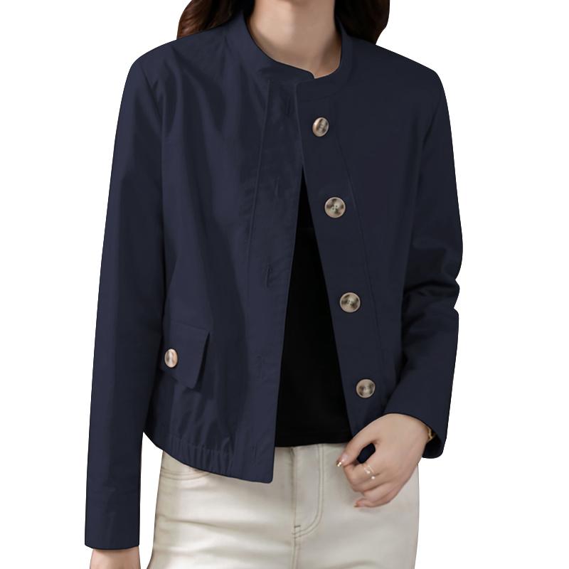 ZANZEA Женская повседневная блузка-кардиган с круглым вырезом и длинными рукавами