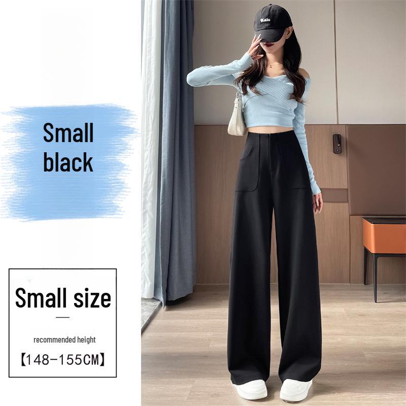 Ankola 2024 Women's High-Waist Wide-Leg Red Suit Pants for Autumn