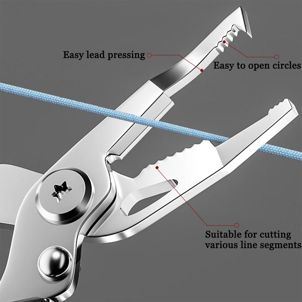 Multi-Function Fishing Pliers Hook Remover Split Ring Fishing Gears Accessories, Stainless Steel Line Cutter