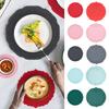 Силиконовый поднос Nordic Vintage с кружевным узором, термостойкая подставка под горячее, нескользящая подставка для кухонного стола