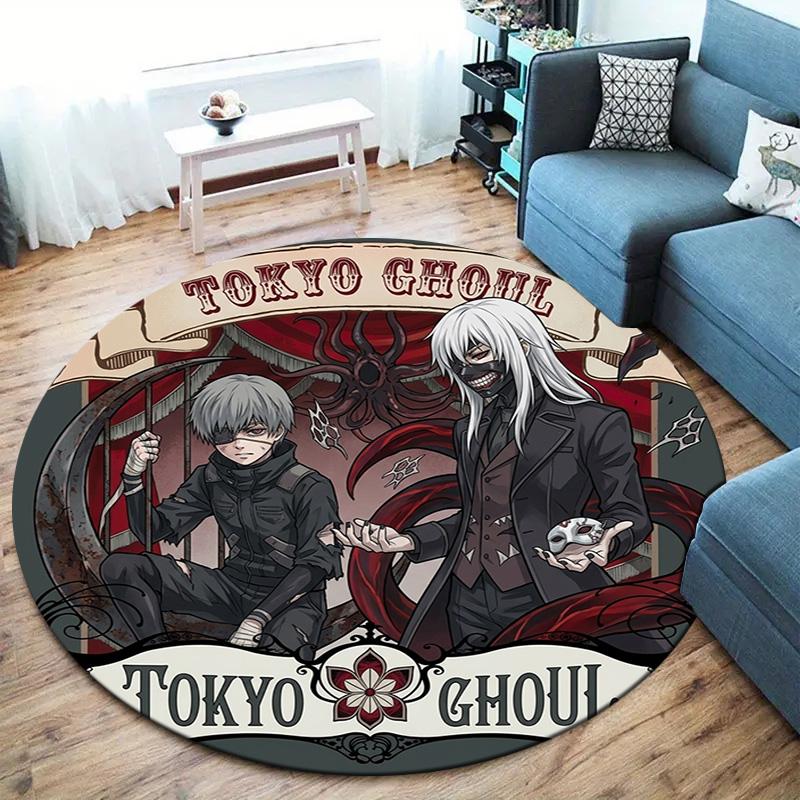 Ковер Tokyo Ghoul Круглый Ковер Ковер Для Гостиной Спальни Дивана Игровой Комнаты Декор Нескользящий Коврик Для Пола