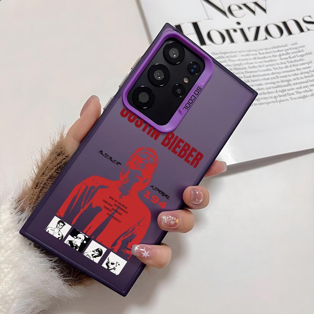 Чехол для телефона певца J-Justin B-Bieber для Samsung Galaxy S25 Edge S24 S23 S22 S21 S20 Ultra Funda Силиконовый Серебряный Чехол