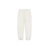 Li Ning Sports Basketball Series Solid Color Loose Fit Sweatpants Women Bottoms Cloud-White AKLS368-1