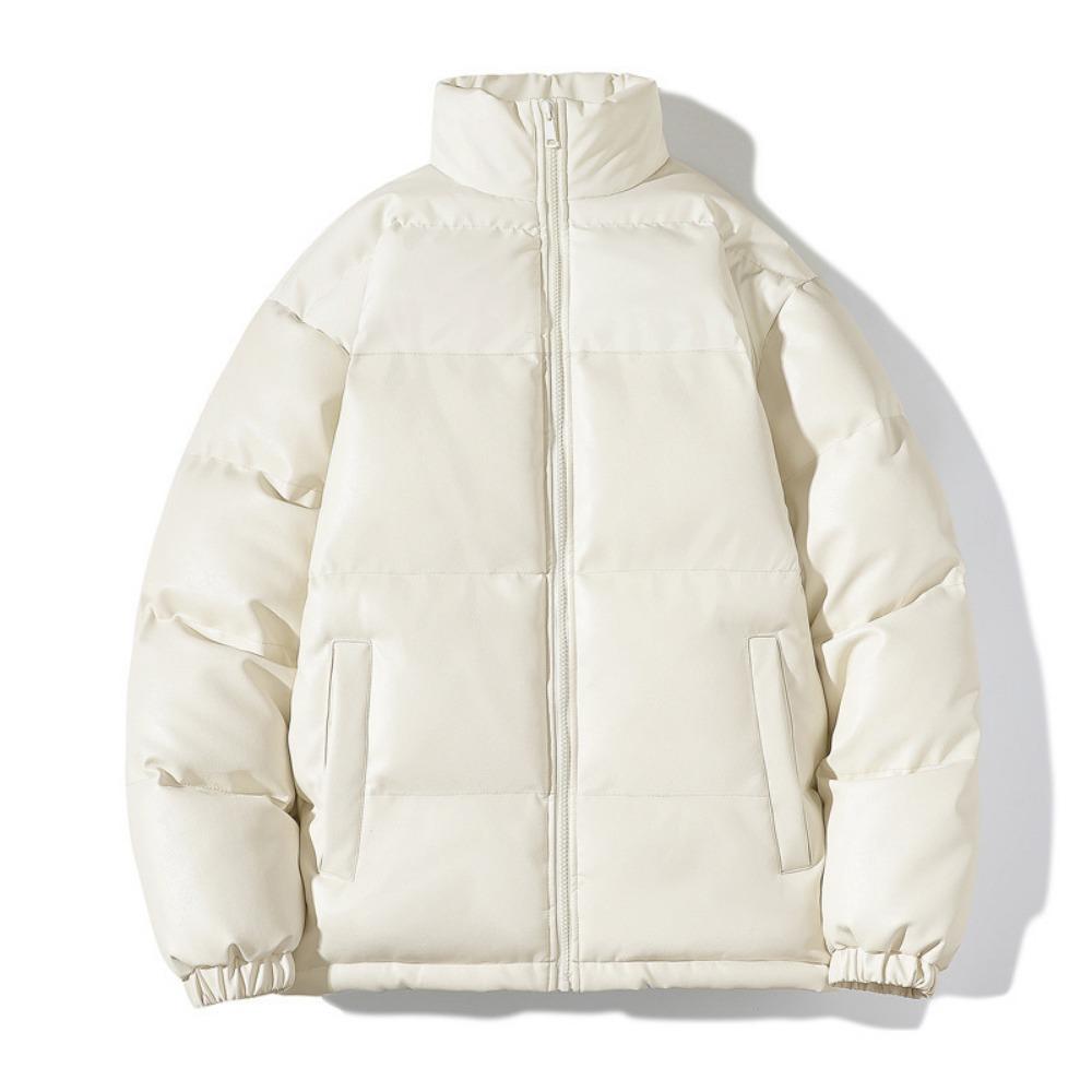 Хлопковая куртка мужская утолщенная зимняя куртка воротник-стойка модный бренд вставки универсальная кожаная хлопковая куртка красивый студент