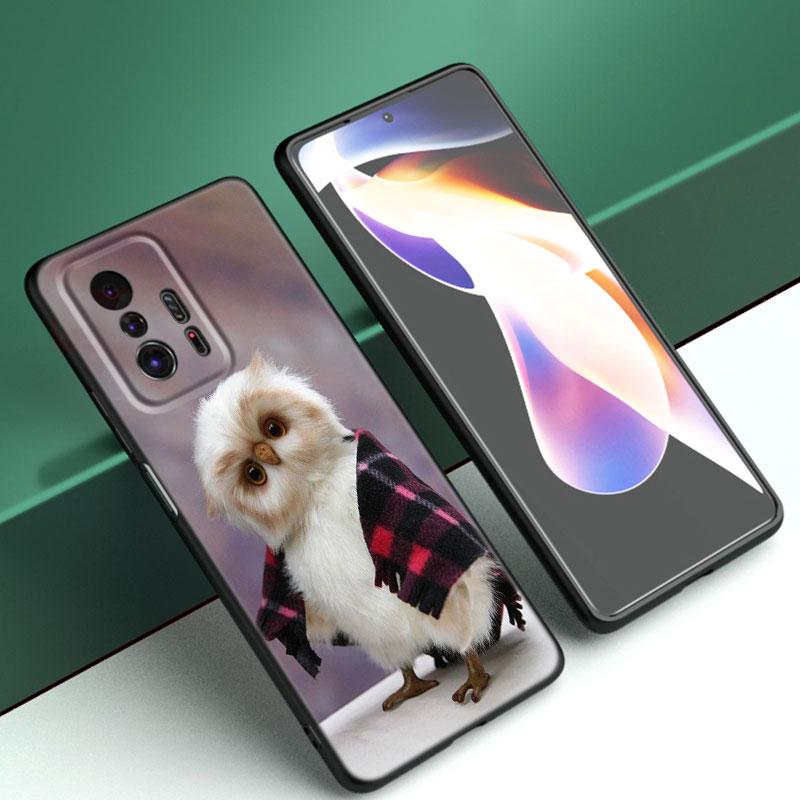 Милый чехол для телефона с изображением совы для Xiaomi Mi A2 8 9 SE Note 10 10T 11 12 Lite 9T 11T 12S 12T Pro A3 6X 12X Мягкий черный чехол из ТПУ