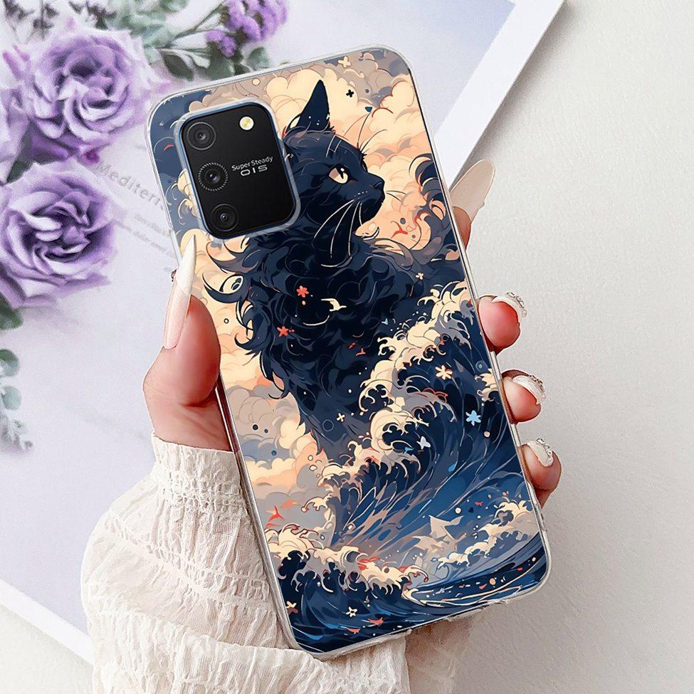 Прозрачный чехол для Samsung S10 Lite Милый Кот Модный Забавный Расписной Чехол для Телефона Samsung Galaxy S10 Lite SM-G770F SM-G770U1