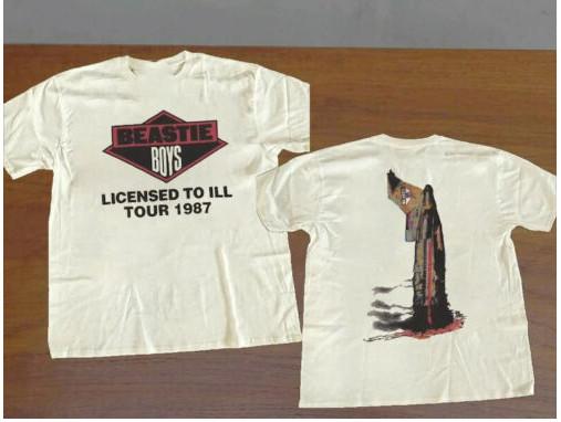 Vintage 1987 Beastie Boys Licensed To Ill Tour 100% Cotton T-shirt Mens Tees Top