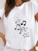 (Asian Size) Star Trend Sweet Cute Women Casual T Shirt Tee Top Fashion Printed Lady Female Graphic Short Sleeve T-shirts Clothing
