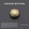 10Pcs Metal Buttons Daquan High-End Exquisite Retro Gold Round Woolen Coat Jacket Sweater Cardigan Buttons