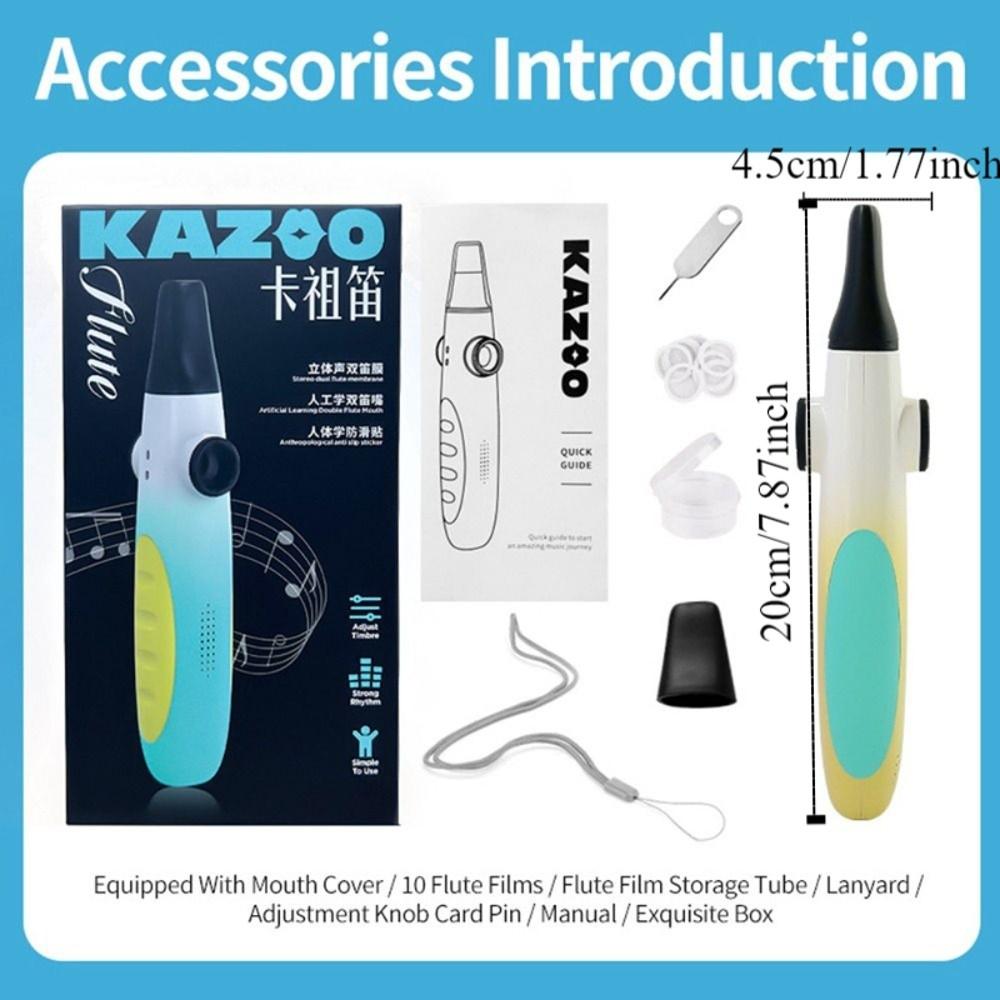 Portable Kazoo Instrument Creative Accompaniment Kazoo Mouth Harmonica Double Hole Kazoo Beginners