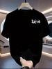 Мужская летняя футболка с принтом мишки LOVE, 100% хлопок, модная, спортивная и повседневная, свободная, с круглым вырезом, с коротким рукавом