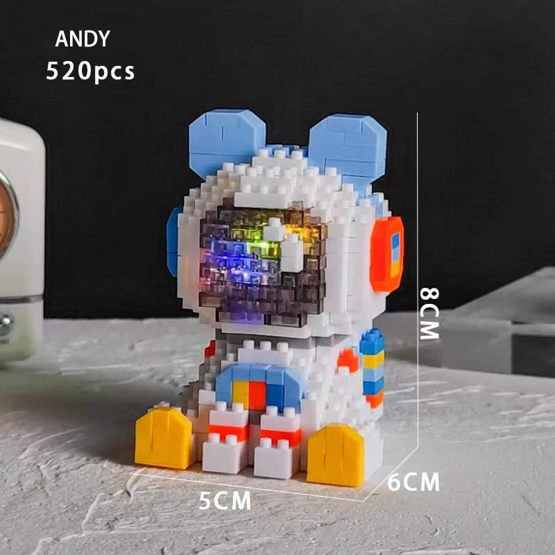 LELE Luminous Astronaut Building Blocks Valentine's Day Gift Bricks Toys for Kids