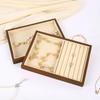Multi-Compartment Wooden Jewelry Display Tray Solid Wood Pendant Display Plate  Ring