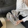 Мода Bailamos 2025 Женские шлепанцы с перемычкой между пальцами, серебристые таби ниндзя, женская пляжная обувь, плоские сандалии, женские шлепанцы, сандалии с раздельным пальцем