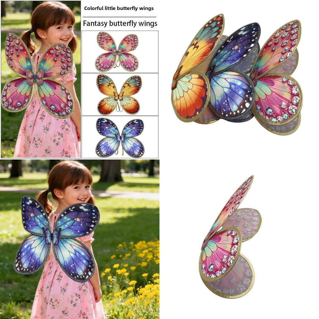 Детские крылья феи, аксессуар для костюма для косплей-мероприятий на Хэллоуин и Рождество