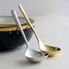 Stainless Steel Big Head Round Spoon Net Red Golden Dinner Long Handle Stirring Dessert Spoons For Kitchen Accessories Gadgets