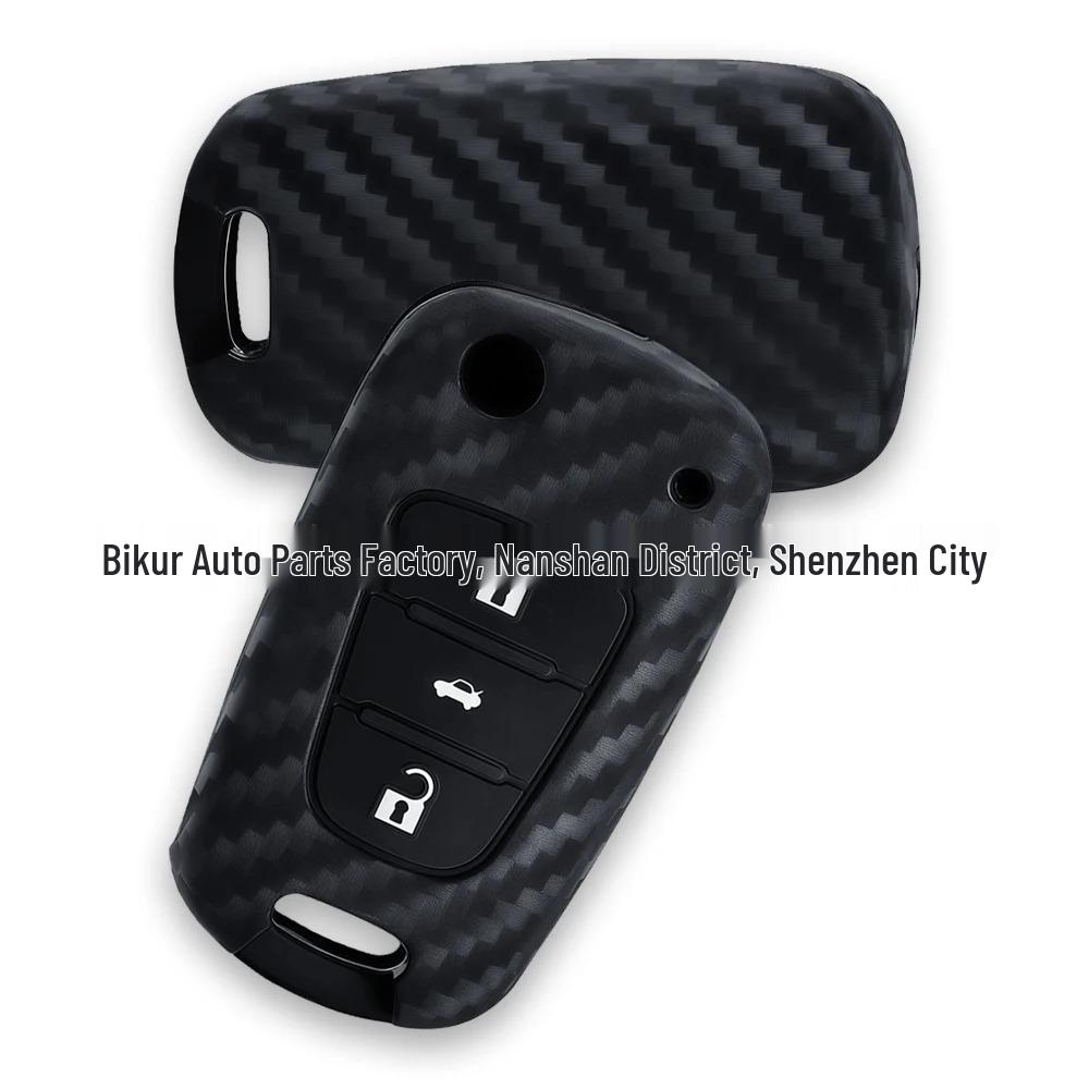 Силиконовый чехол для ключа из углеродного волокна для Kia Soul, Sportage, Sorento и Hyundai i20, i30, Veloster