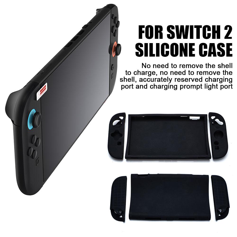 Protective Silicone Case Cover for Nintendo Switch 2 Soft Anti-Slip Grip Shell Shockproof Full Body Skin Joy-Con Controller